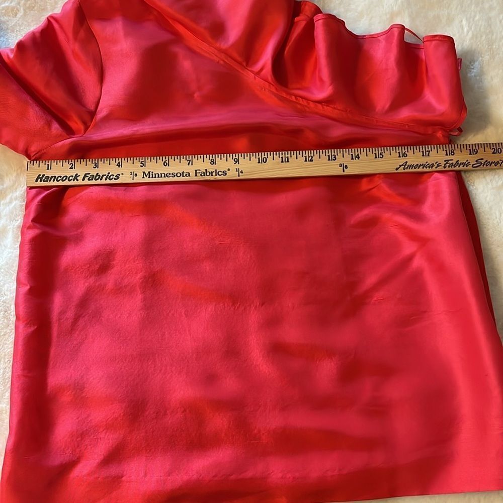 New! J. Crew One Shoulder Silk Shantung Top Pink Size 8 NWT - Picture 12 of 15